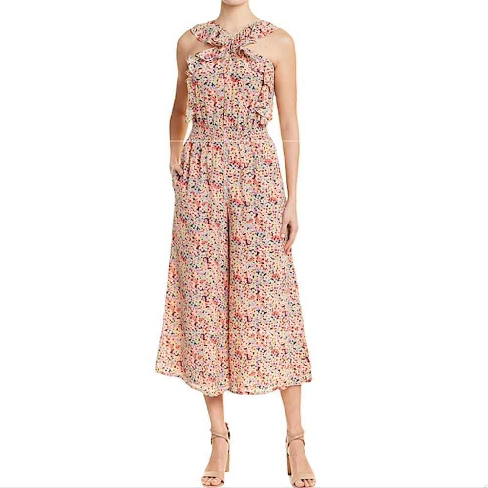 Rebecca Taylor Pink Margo Floral Jumpsuit